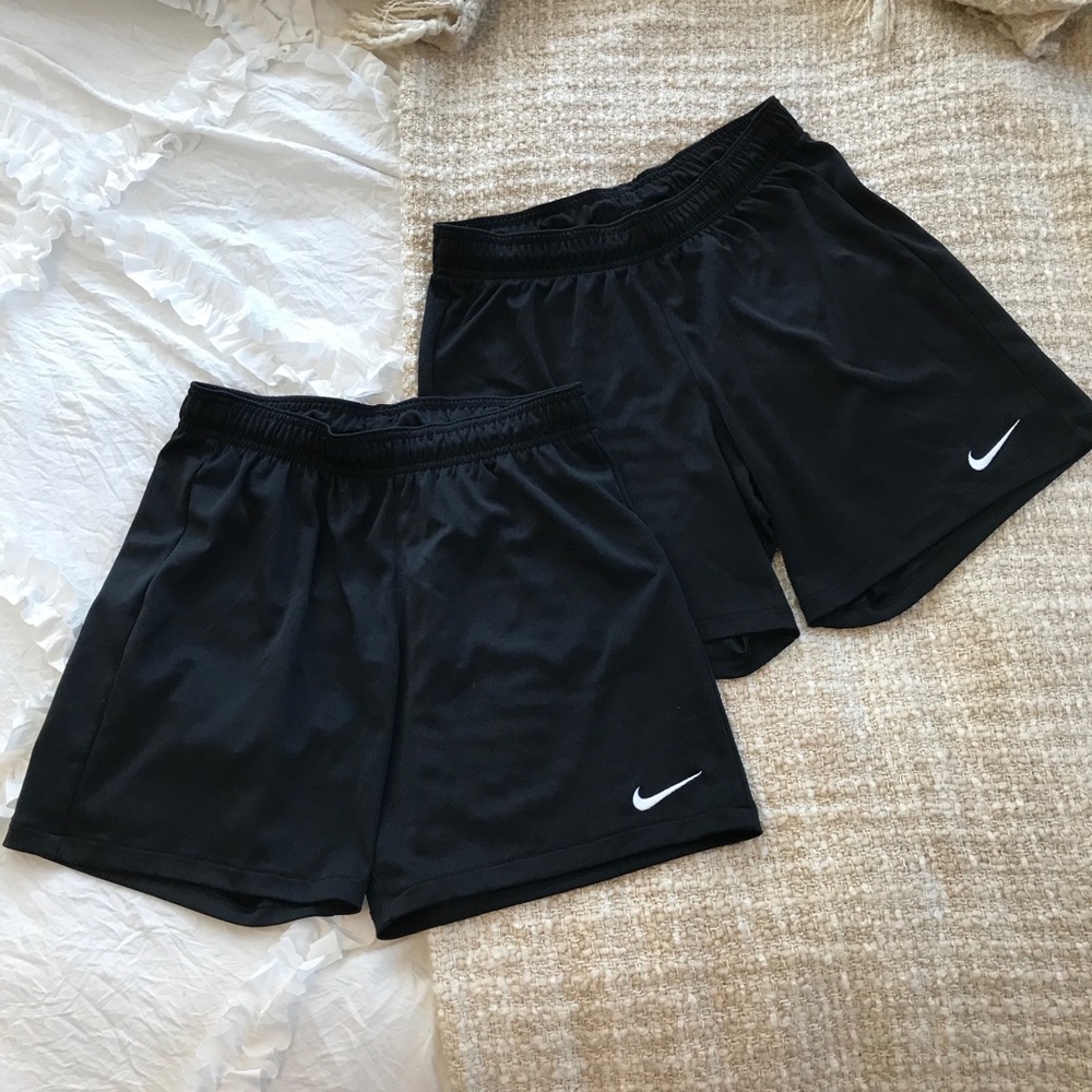 Two Black Nike Athletic Shorts!